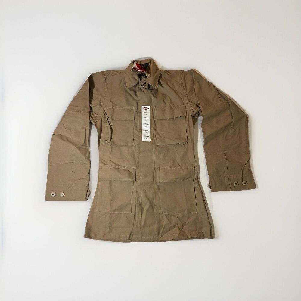 NWT Tru-Spec Tactical Field Shirt Jacket Khaki Tan X-Small Long 4 Pocket
